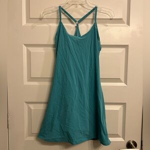 Outdoor voices exercise dress teal size xs